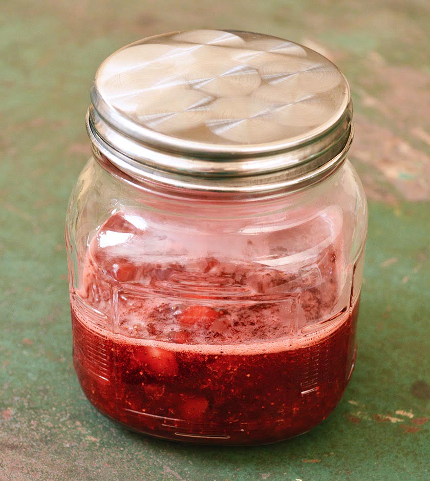 strawberry jam in the jar