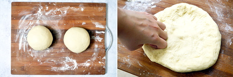 pizza dough making