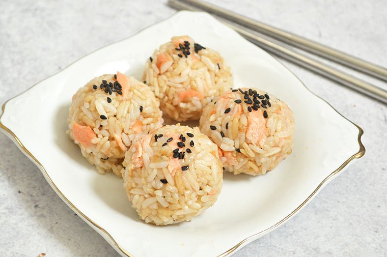 salmon rice balls