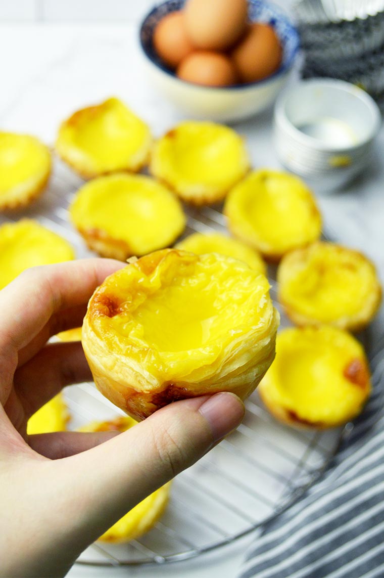 simple puff pastry egg tarts