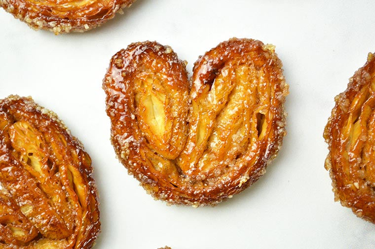 puff pastry palmier cookies