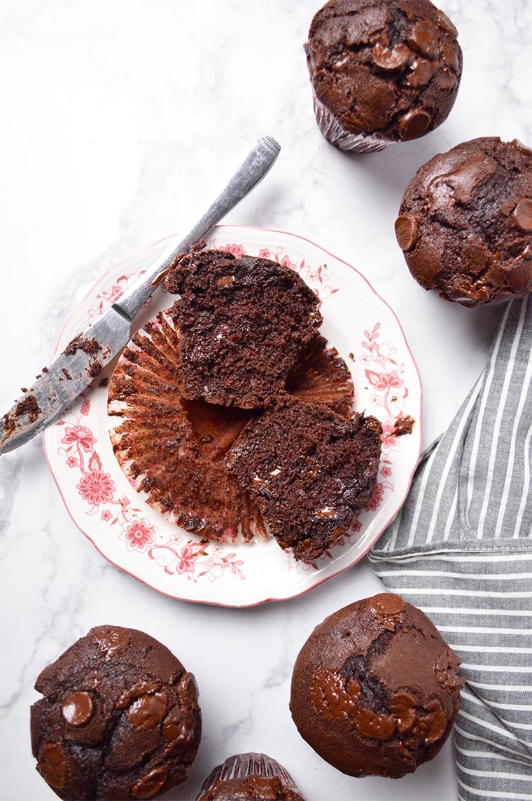 sour cream double chocolate muffins