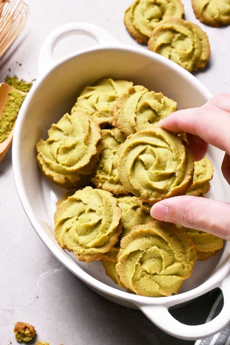 matcha butter cookies