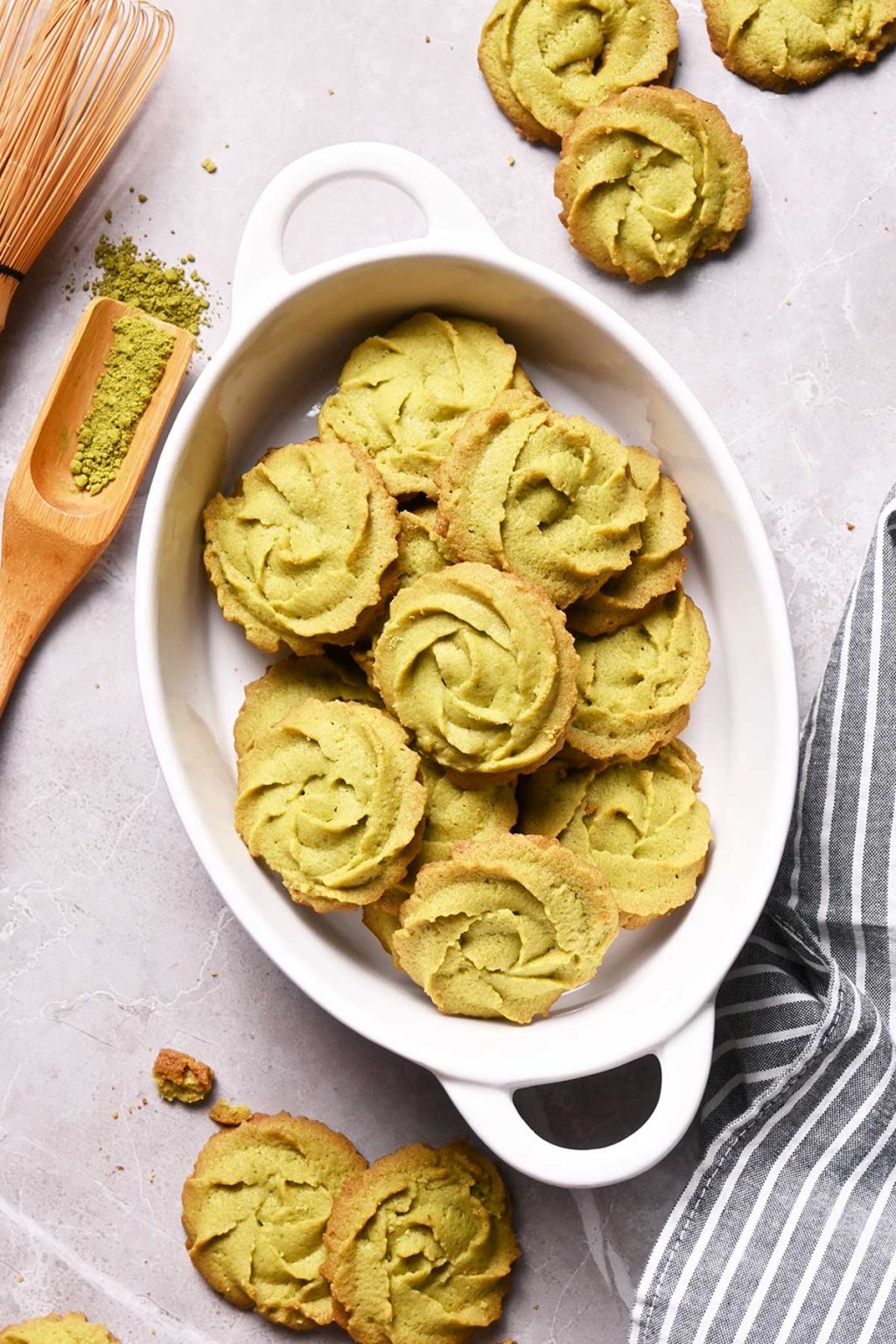 matcha butter cookies