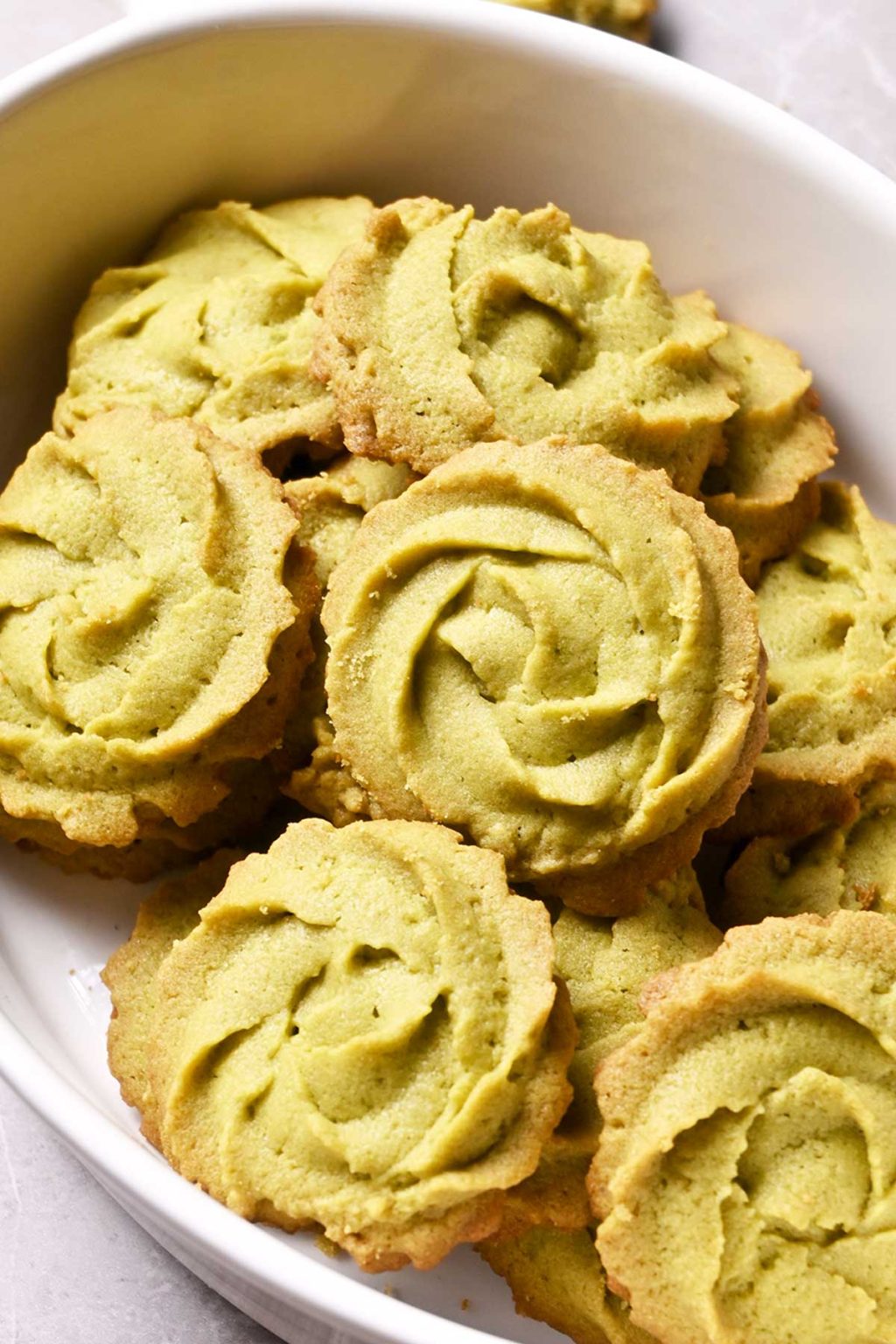 matcha butter cookies