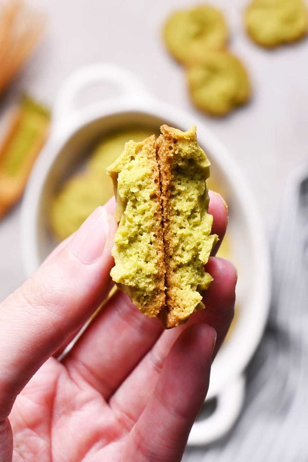 matcha butter cookies