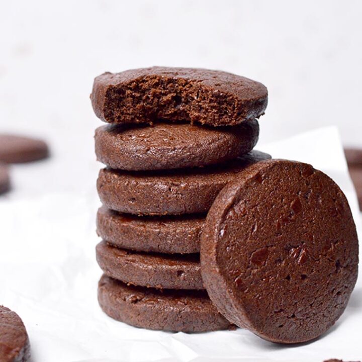 double chocolate sable cookies