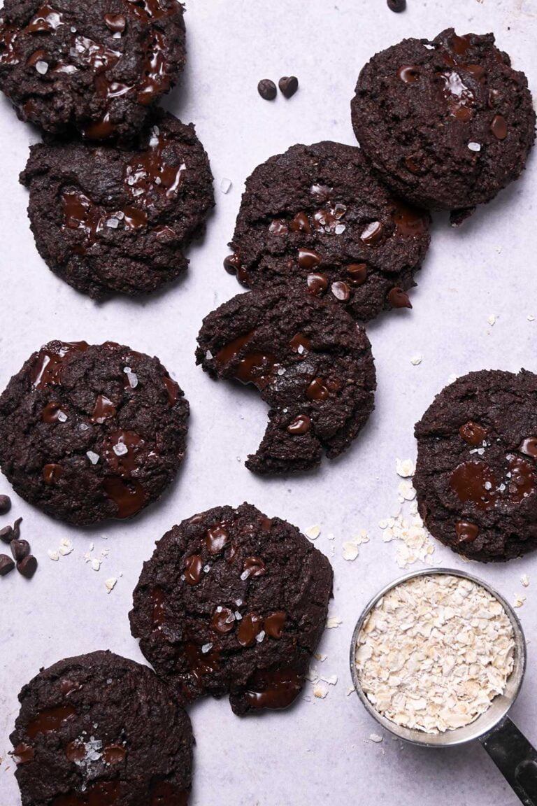 oat flour double chocolate cookies