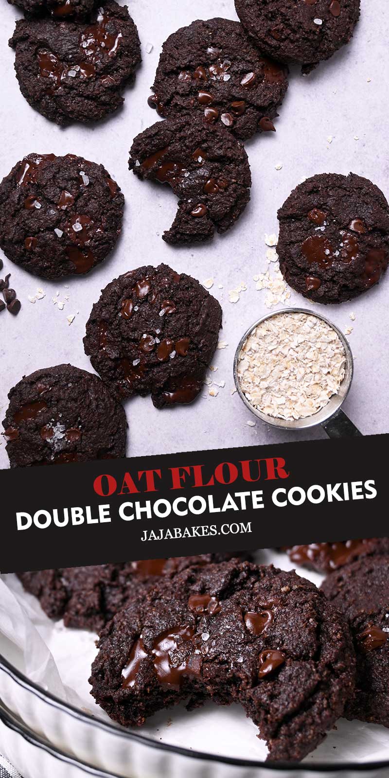 Oat Flour Double Chocolate Cookies Jaja Bakes