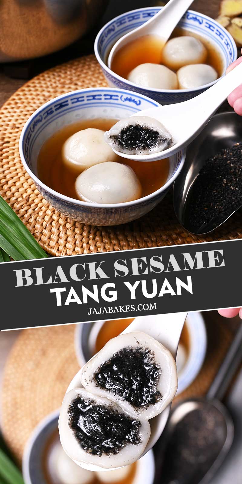 Black Sesame Tang Yuan (Glutinous Rice Balls) - Jaja Bakes