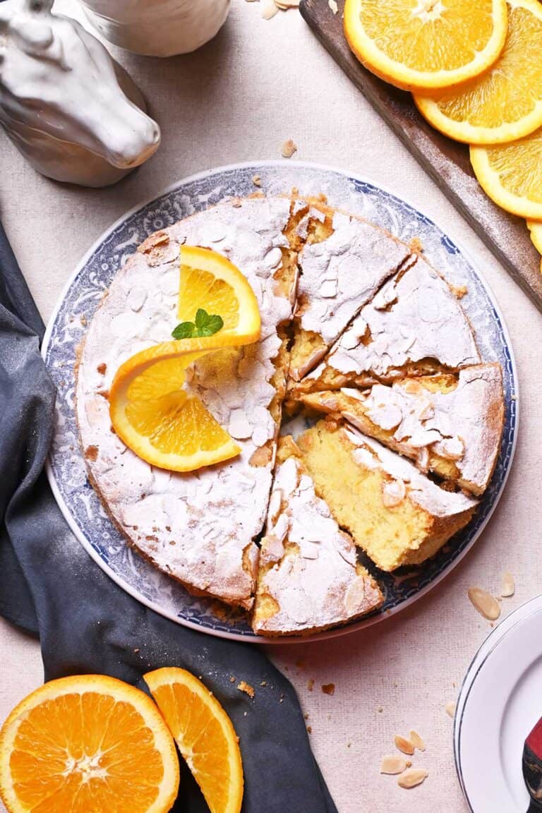 moist orange almond cake