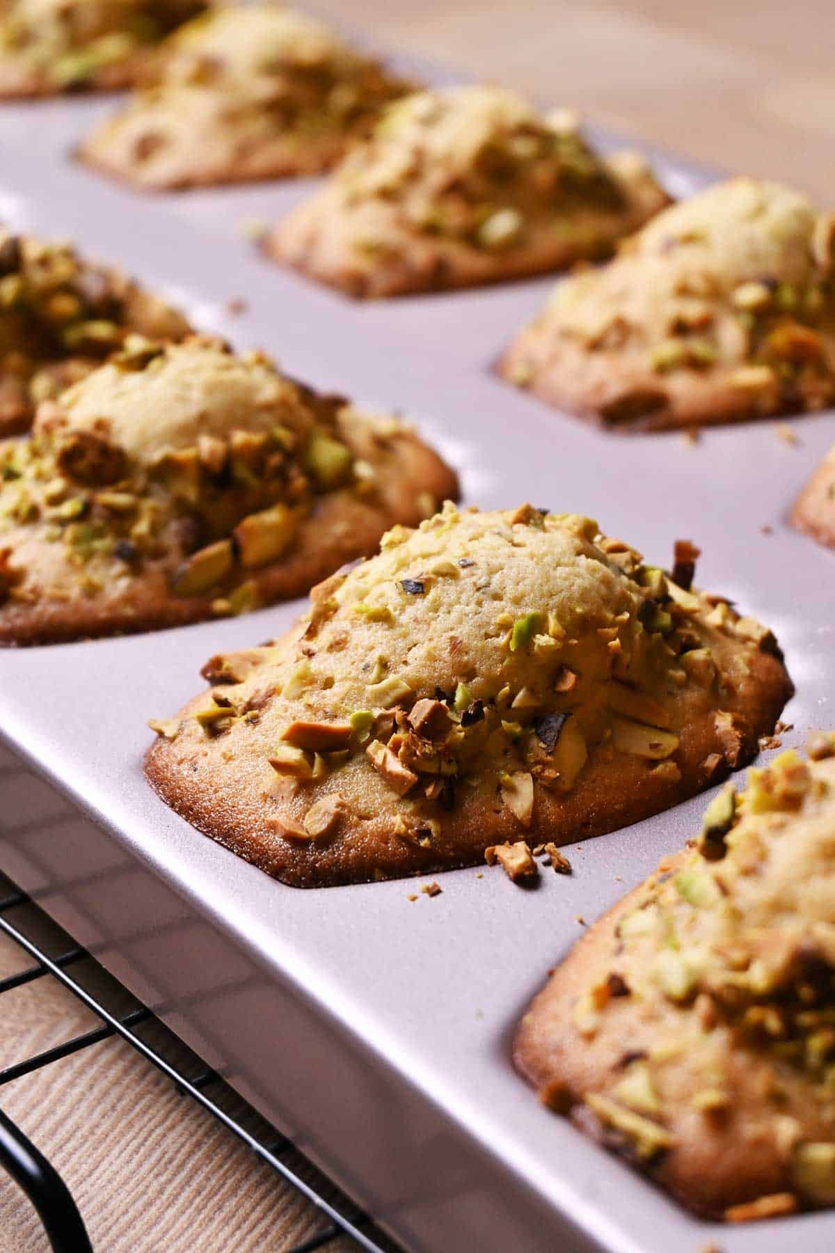 pistachio madeleines