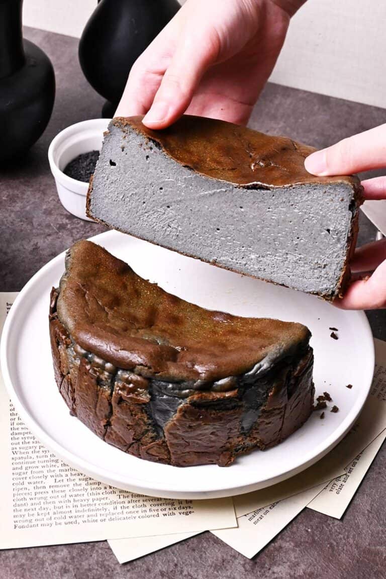 black sesame basque cheesecake