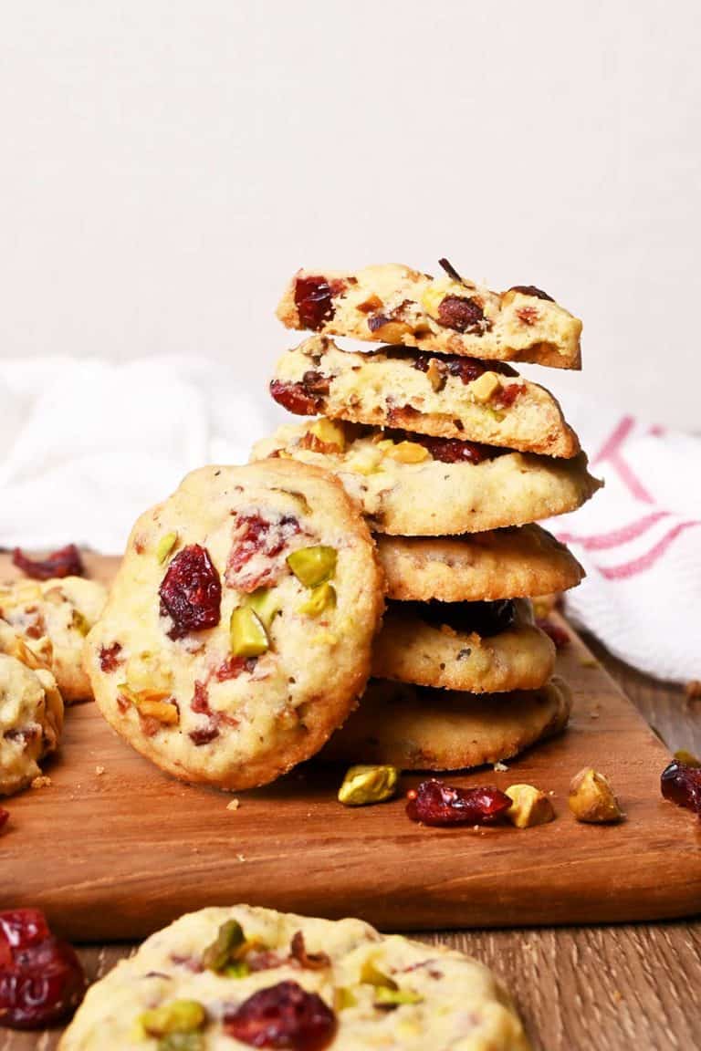 crunchy cranberry pistachio cookies