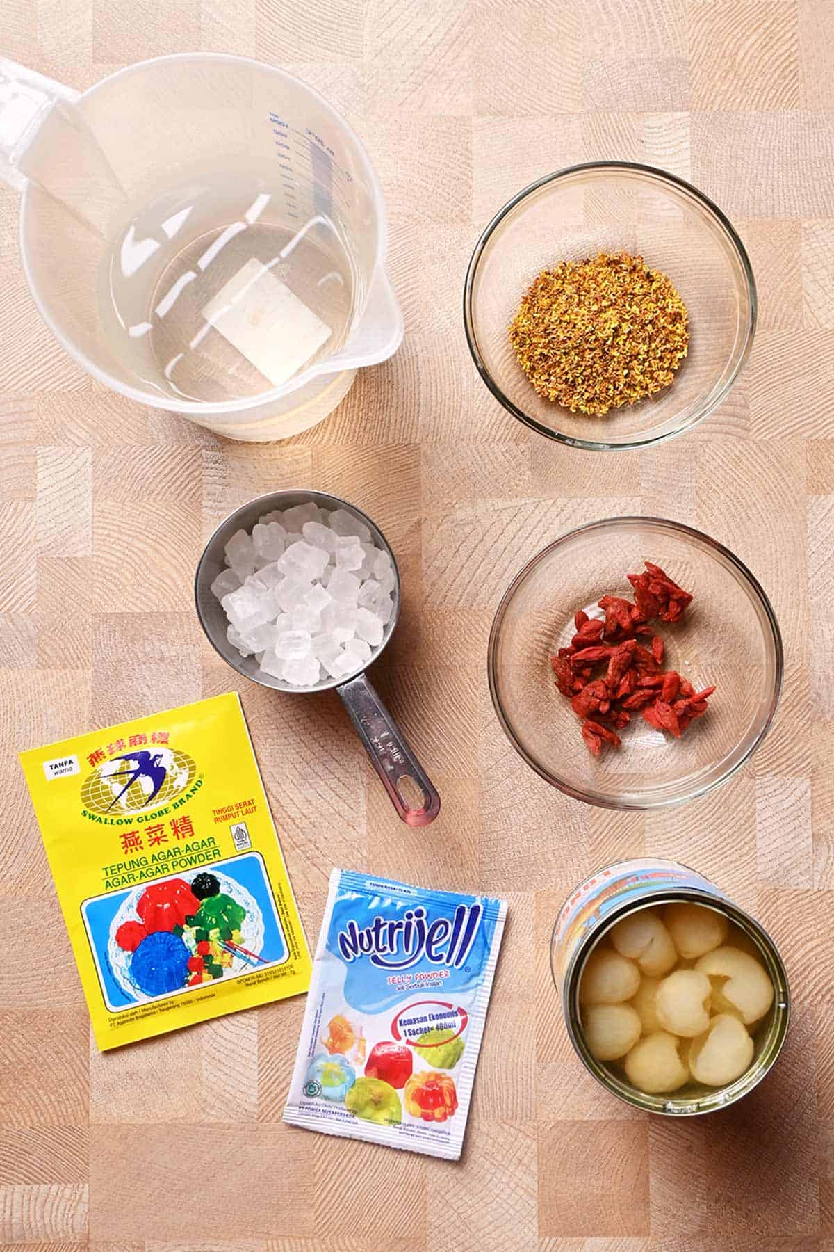 osmanthus longan jelly mooncakes ingredients