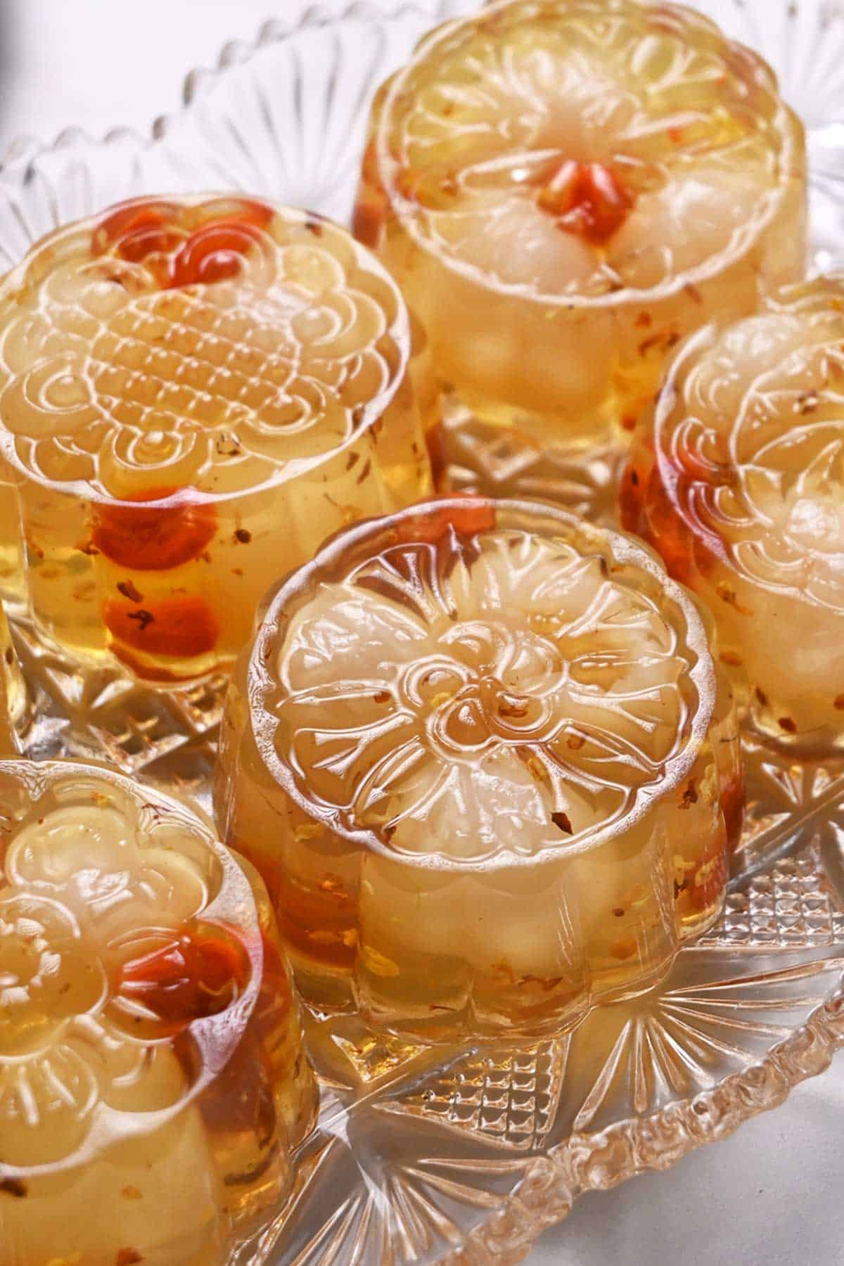osmanthus longan jelly mooncakes