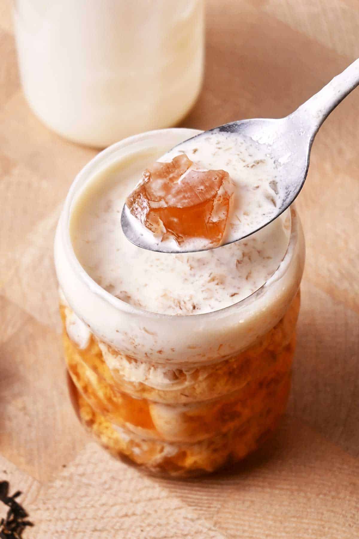 earl grey jelly with maple cream