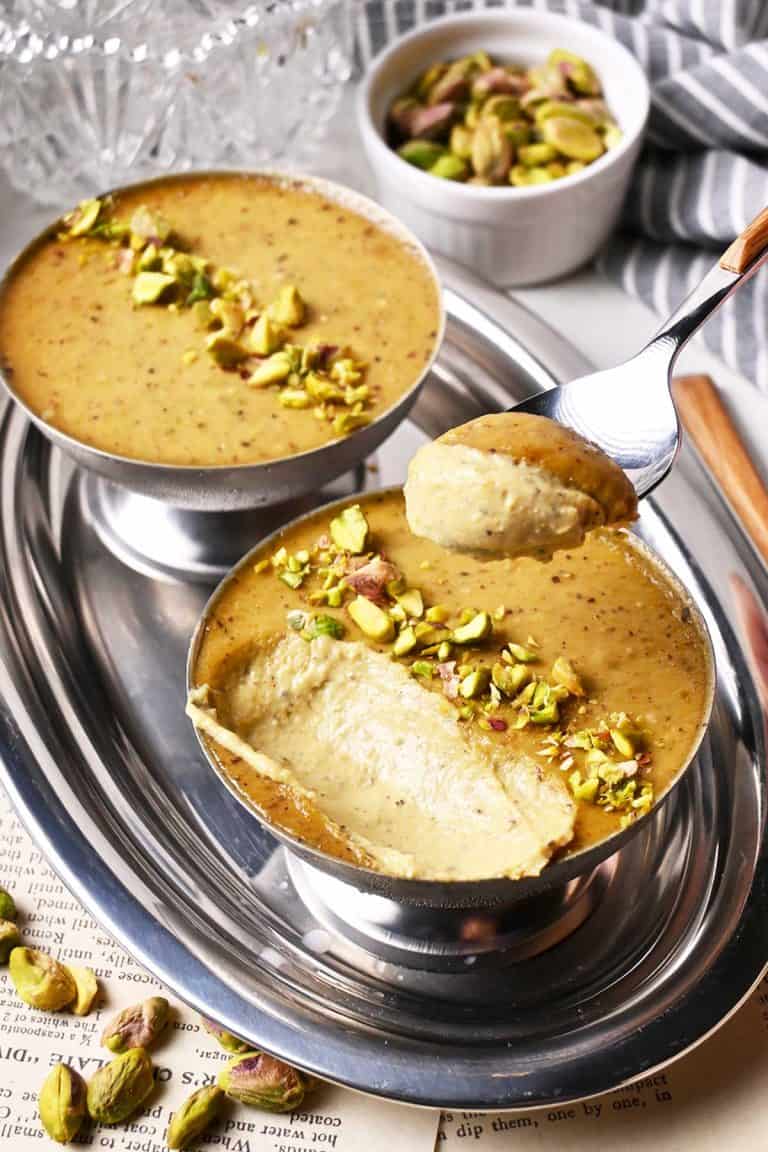 silken tofu pistachio mousse
